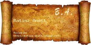 Batisz Anett névjegykártya